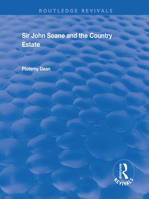 cover image of Sir John Soane and the Country Estate